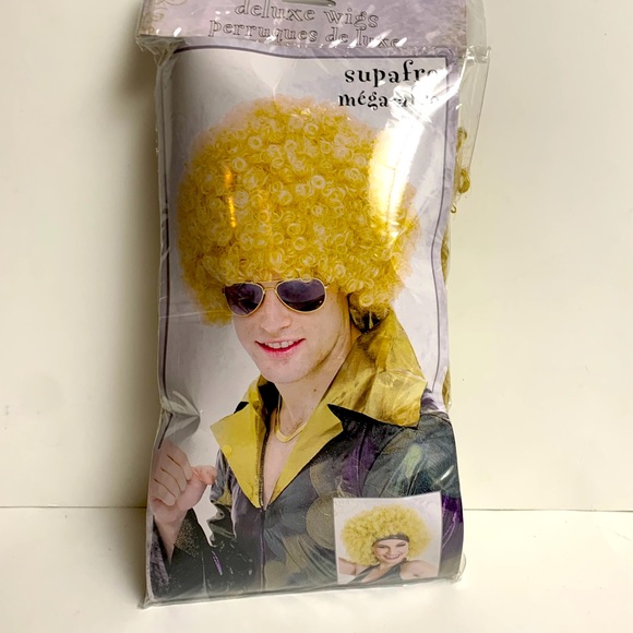 🎃 Suprafro Mega-Afro Blonde Wig by PMG Halloween-Unisex - Picture 1 of 2